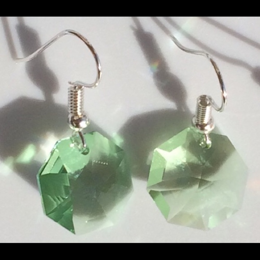 Swarovski Austrian Crystal 14mm Octagon Earrings